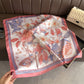 Womens Floral Square Scarf Lightweight Fashion Accessory 27.5¡Á27.5inches