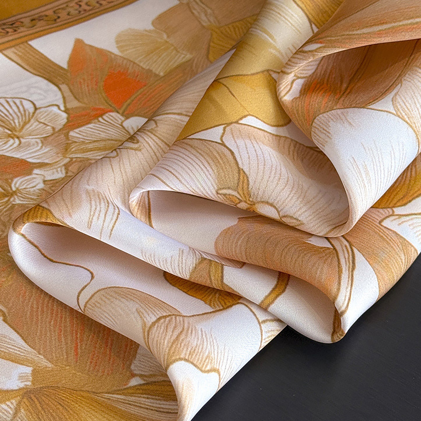 Womens Floral Square Scarf Lightweight Fashion Accessory 27.5¡Á27.5inches