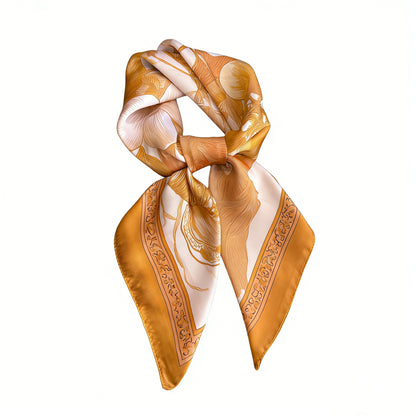 Womens Floral Square Scarf Lightweight Fashion Accessory 27.5¡Á27.5inches