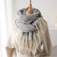Womens Soft Fashion Winter Scarf with Fringe Detail 75.6¡Á25.2inches