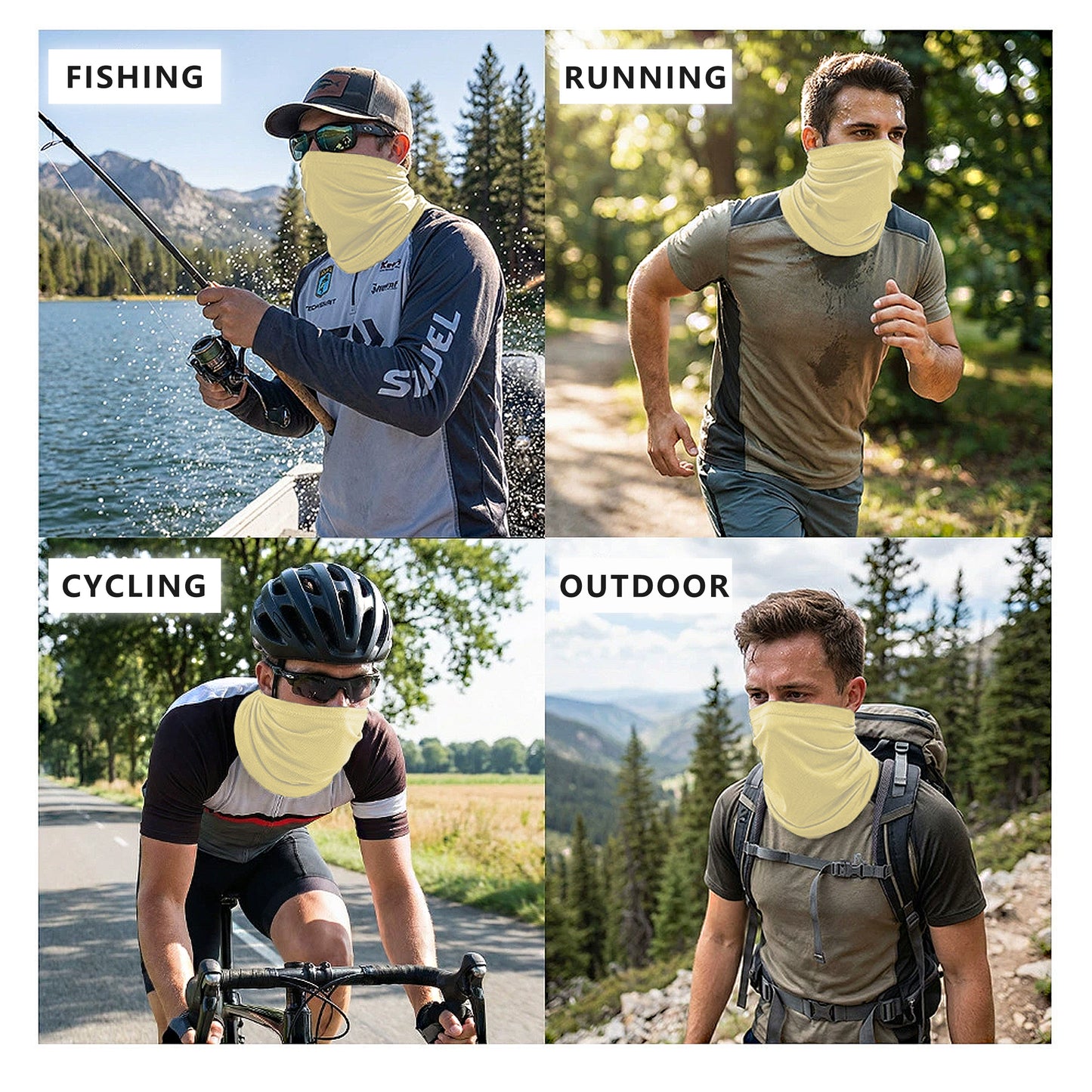 Neck Gaiter, Sweat-Wicking Quick-Dry Cooling Breathable Face Mask UV Protection Scarf Hiking Bandana Unisex