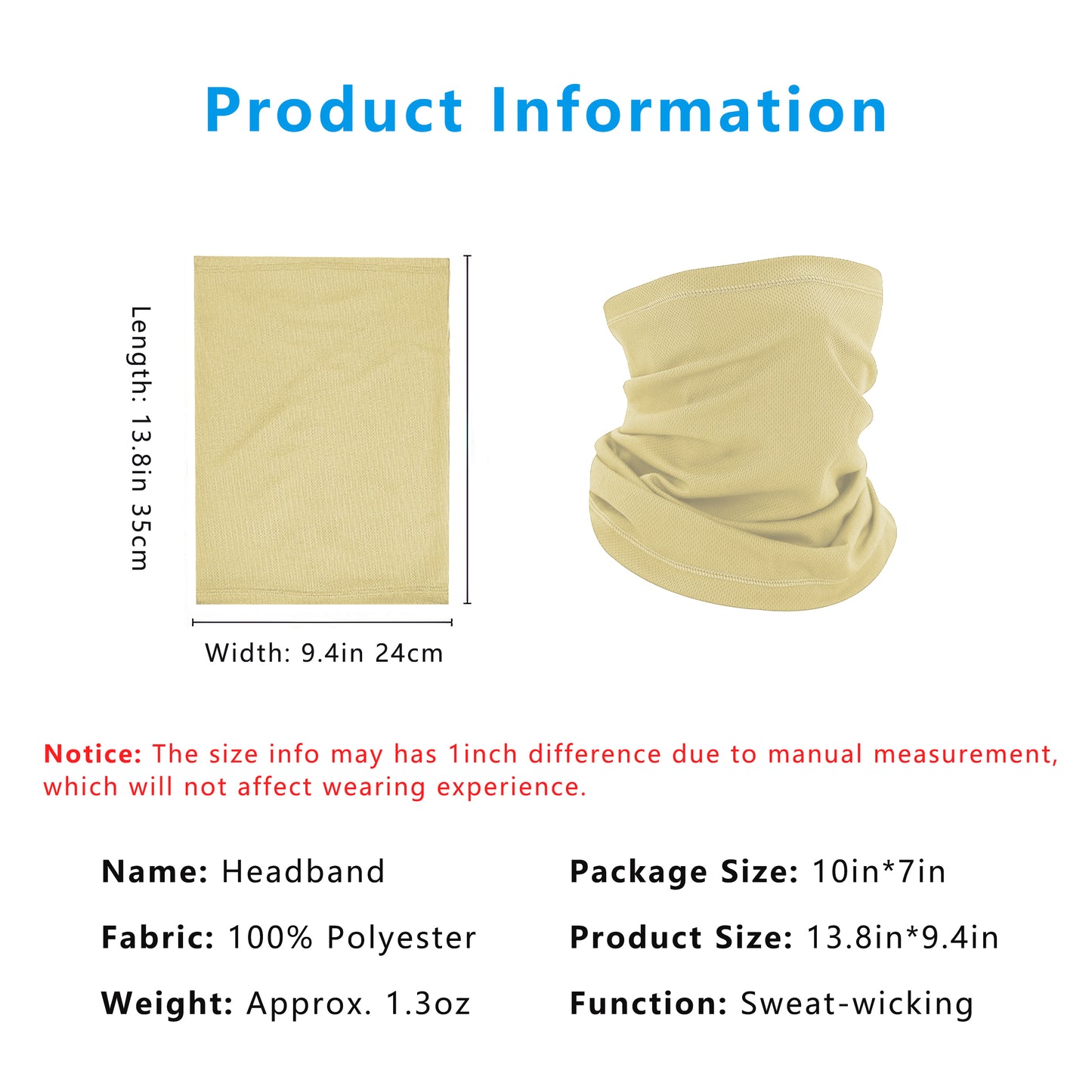 Neck Gaiter, Sweat-Wicking Quick-Dry Cooling Breathable Face Mask UV Protection Scarf Hiking Bandana Unisex