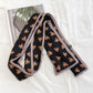 5 Pack Heart Print Satin Scarf Ribbon Slim Lightweight Fabric Neck Hair Bag Accessory 35.5x2.5in
