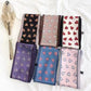5 Pack Heart Print Satin Scarf Ribbon Slim Lightweight Fabric Neck Hair Bag Accessory 35.5x2.5in