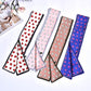 5 Pack Heart Print Satin Scarf Ribbon Slim Lightweight Fabric Neck Hair Bag Accessory 35.5x2.5in