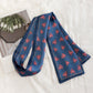 5 Pack Heart Print Satin Scarf Ribbon Slim Lightweight Fabric Neck Hair Bag Accessory 35.5x2.5in
