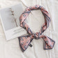 5 Pack Heart Print Satin Scarf Ribbon Slim Lightweight Fabric Neck Hair Bag Accessory 35.5x2.5in