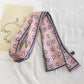 5 Pack Heart Print Satin Scarf Ribbon Slim Lightweight Fabric Neck Hair Bag Accessory 35.5x2.5in