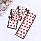 5 Pack Heart Print Satin Scarf Ribbon Slim Lightweight Fabric Neck Hair Bag Accessory 35.5x2.5in