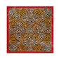 Paisley Print Square Satin Scarf Smooth Lightweight Fabric Elegant Neck Hair Accessory 35.5x35.5in