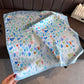 Satin Heart Print Square Scarf Lightweight Soft Fashion Accessory 27.5¡Á27.5inches