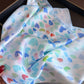 Satin Heart Print Square Scarf Lightweight Soft Fashion Accessory 27.5¡Á27.5inches