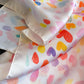 Satin Heart Print Square Scarf Lightweight Soft Fashion Accessory 27.5¡Á27.5inches