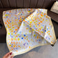 Satin Heart Print Square Scarf Lightweight Soft Fashion Accessory 27.5¡Á27.5inches