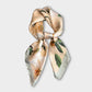 Satin Floral Print Square Scarf Soft Lightweight Fashion Accessory 27.5¡Á27.5inches
