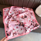 Satin Floral Print Square Scarf Soft Lightweight Fashion Accessory 27.5¡Á27.5inches