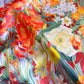 Satin Floral Print Square Scarf Fashion Accessory 27.5¡Á27.5inches