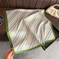 Women Satin Square Scarf with Modern Wavy Print Soft Accessory 27.5¡Á27.5inches