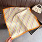 Women Satin Square Scarf with Modern Wavy Print Soft Accessory 27.5¡Á27.5inches