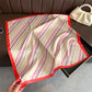 Women Satin Square Scarf with Modern Wavy Print Soft Accessory 27.5¡Á27.5inches