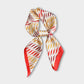 Women Satin Square Scarf with Modern Wavy Print Soft Accessory 27.5¡Á27.5inches