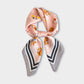 Women Satin Square Scarf with Dog Print Border Design Lightweight Accessory 27.5¡Á27.5inches