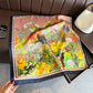 Premium Satin Floral Scarf Lightweight Square Neck Scarf for Women Accessory 27.5¡Á27.5inches