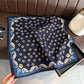 Women Square Scarf with Floral Border Soft Lightweight Fashion Accessory 27.5¡Á27.5inches