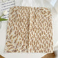 Cotton Linen Leaf Print Lightweight Square Scarf Soft Breathable Fashion Wrap