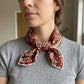 Cotton Linen Leaf Print Lightweight Square Scarf Soft Breathable Fashion Wrap