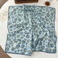 Floral Print Lightweight Square Scarf Soft Fashion Neck Hair Wrap