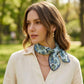Floral Print Lightweight Square Scarf Soft Fashion Neck Hair Wrap