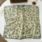 Floral Print Lightweight Square Scarf Soft Fashion Neck Hair Wrap