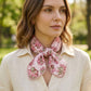 Floral Print Lightweight Square Scarf Soft Fashion Neck Hair Wrap