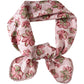 Floral Print Lightweight Square Scarf Soft Fashion Neck Hair Wrap