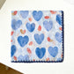 Heart Print Lightweight Square Scarf Cute Fashion Neck Hair Wrap