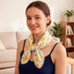 Heart Print Lightweight Square Scarf Cute Fashion Neck Hair Wrap