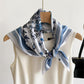 Satin Floral Butterfly Print Square Scarf Elegant Fashion Neck Wrap