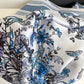 Satin Floral Butterfly Print Square Scarf Elegant Fashion Neck Wrap