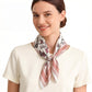Satin Floral Butterfly Print Square Scarf Elegant Fashion Neck Wrap