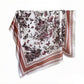 Satin Floral Butterfly Print Square Scarf Elegant Fashion Neck Wrap