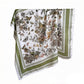 Satin Floral Butterfly Print Square Scarf Elegant Fashion Neck Wrap