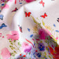 Satin Floral Butterfly Print Square Scarf Lightweight Elegant Neck Wrap