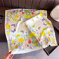 Satin Floral Butterfly Print Square Scarf Lightweight Elegant Neck Wrap