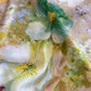 Satin Watercolor Floral Square Scarf Lightweight Elegant Neck Wrap