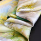 Satin Watercolor Floral Square Scarf Lightweight Elegant Neck Wrap