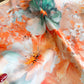 Satin Watercolor Floral Square Scarf Lightweight Elegant Neck Wrap