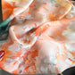 Satin Watercolor Floral Square Scarf Lightweight Elegant Neck Wrap
