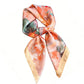 Satin Watercolor Floral Square Scarf Lightweight Elegant Neck Wrap