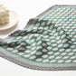 Pleated Polka Dot Square Scarf Elegant Geometric Print Neck Wrap